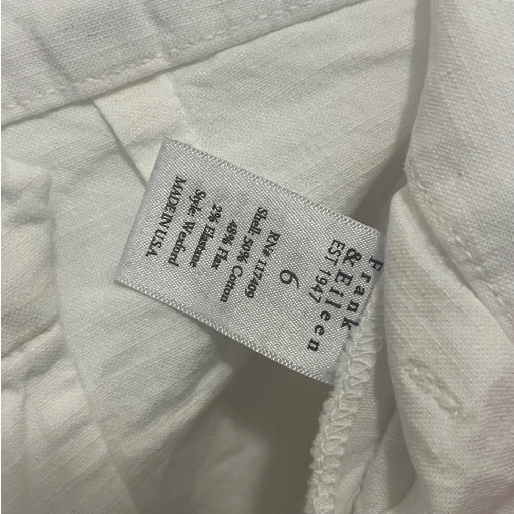 Frank & Eileen Wexford Wide Leg Linen Pant size 6 - Picture 5 of 5